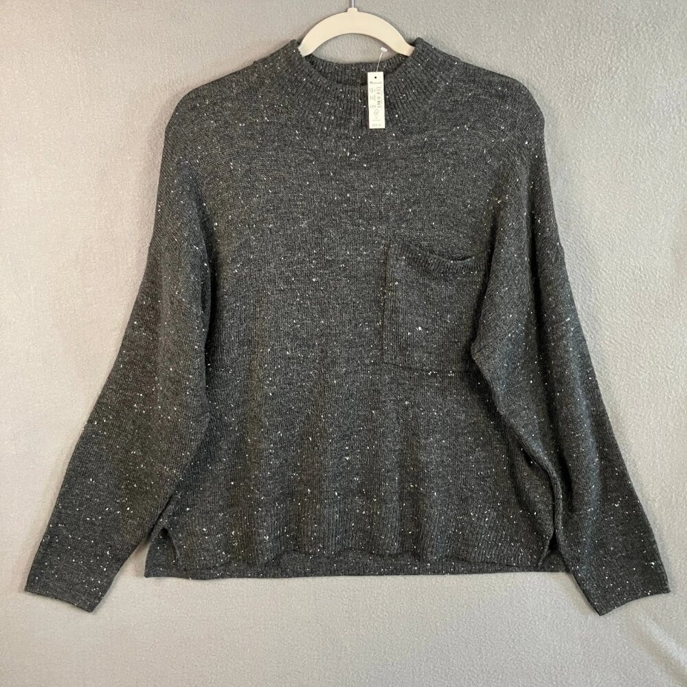 Madewell Women's XL Speckled Wool Blend Long Sleeve Sweater
